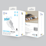 NINE USB WALL CHARGER NANO POWER SINGLE PORT ( PD) 30W Gan - Image 2
