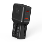 NINE USB WALL CHARGER BLACK POCKET TRAVEL TWO PORT PD 45W Gan WORLD WIDE TRAVEL CHARGER - Image 14
