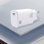 ⁦ناين شاحن حائط USB أبيض جو باور منفذ واحد PD 20 وات EU⁩ - الصورة ⁦3⁩