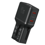NINE USB WALL CHARGER BLACK POCKET TRAVEL TWO PORT PD 45W Gan WORLD WIDE TRAVEL CHARGER