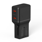 NINE USB WALL CHARGER BLACK POCKET TRAVEL TWO PORT PD 45W Gan WORLD WIDE TRAVEL CHARGER - Image 13